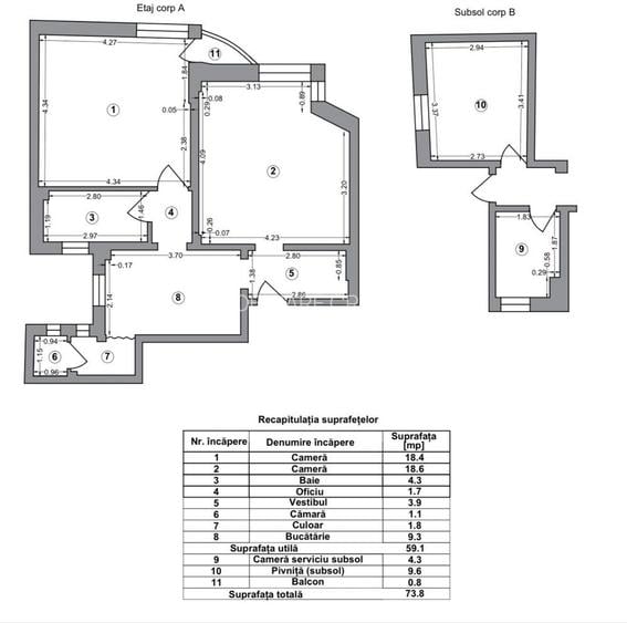 Apartament 2 camere de vanzare Ultracentral - 8