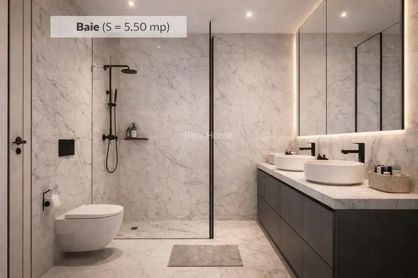 3 camere NOU 77,2 mp + balcon 12,9 mp 8 min Metrou Nicolae Teclu - 5