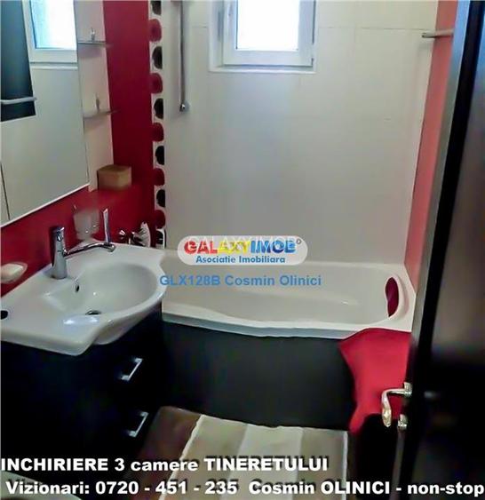 Inchiriere 3 camere Tineretului - langa metrou - 87 mp - etaj 9 - 2