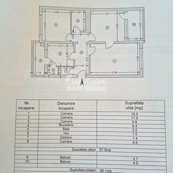 | Apartament cu 3 camere | Tiglina 2 | - 7