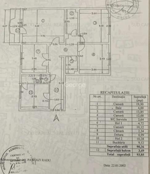 4 camere Renovat total,Centrală,94mp,2 bai,Parcare,Nerva Traian - 15