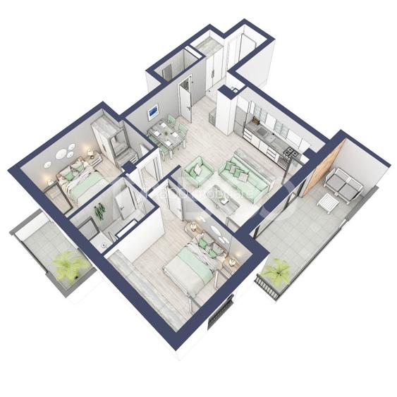 Apartament 3 camere 2 bai ETAJ 1 boxa la subsol Turnisor - 8