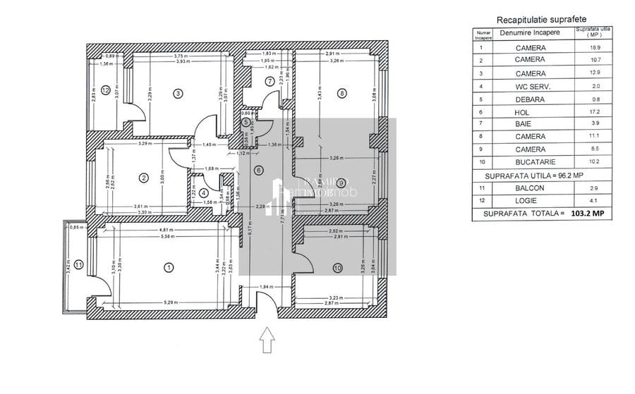 Apartament 104mp-utili 2bai centrala -an 1985 -Bd. Chisinau -Mega Mall - 2