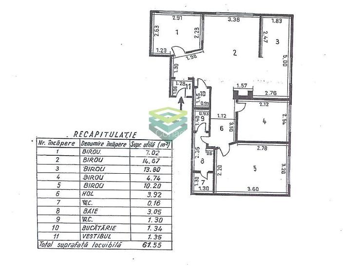 Apartament Versatil | Locatie premium pe Magheru | Ideal investie - 1