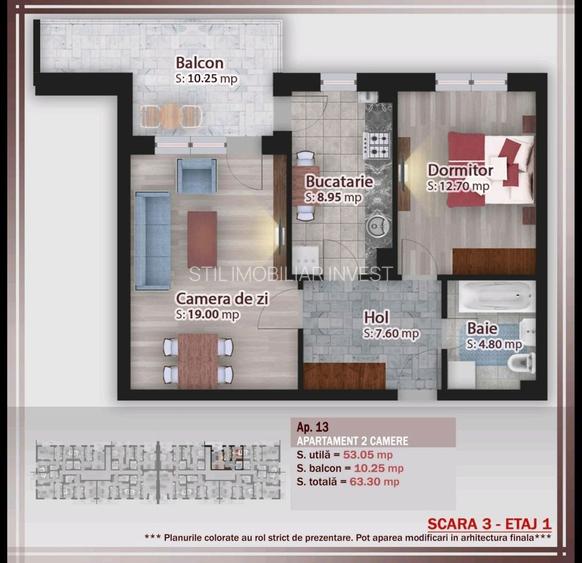 Apartament 2 camere decomandat cu TERASA,Cel mai mic pret Pallady - 3