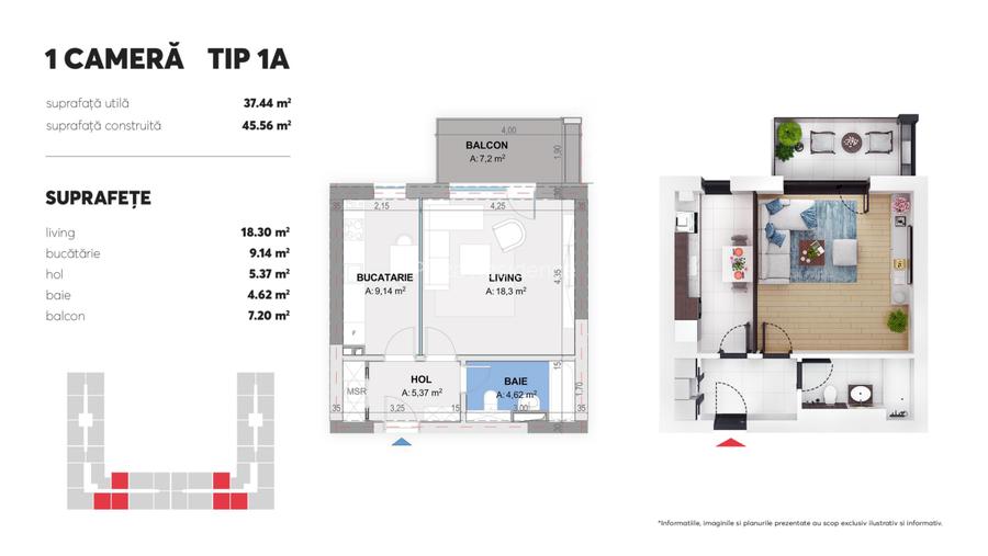 Garsoniera Tip A Exigent Faza 6 - 1