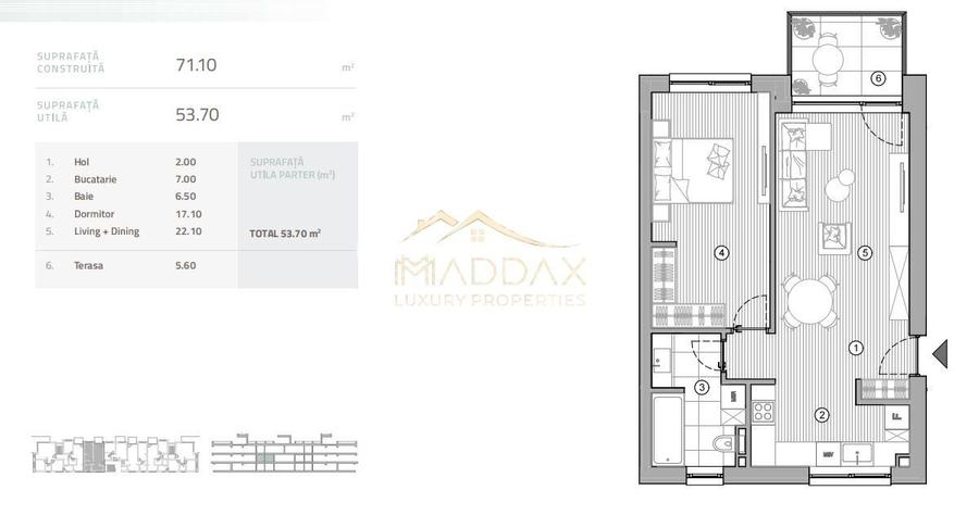Apartament 2 cam // Complex rezidential // 71.10mp // Padurea Baneasa // Pipera - 1