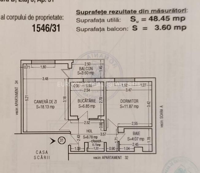 Apartament 2 camere decomandat - Dacia - 108.000 euro  (Cod E2+E7) - 5
