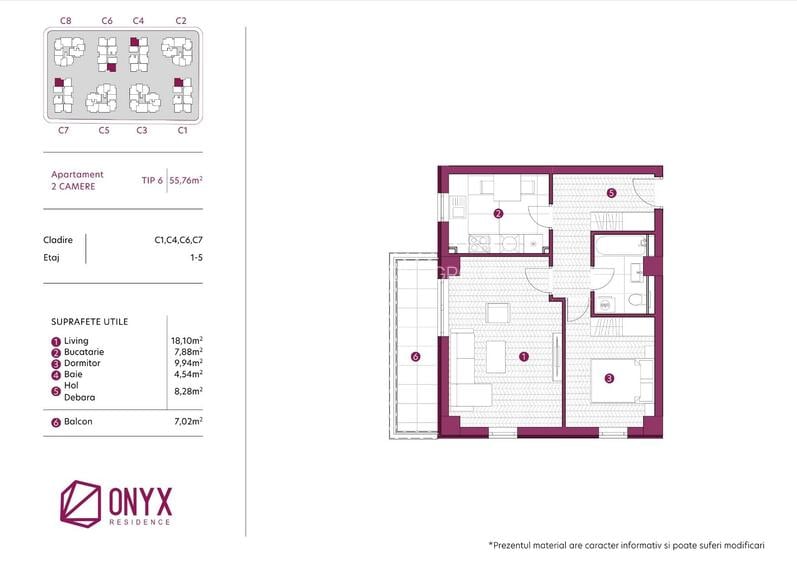 Dezvoltator Onyx Residence, ap. 2 camere decomandat TAXE NOTARIALE CADOU - 2