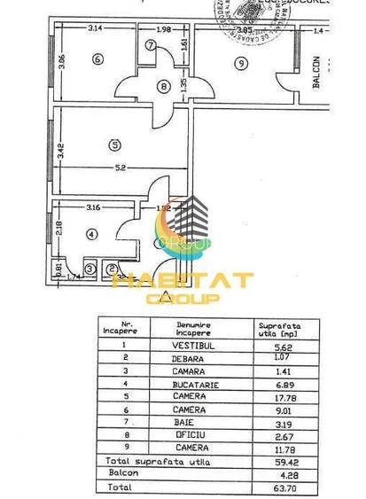 | Apartament cu 3 camere | Zona Secuilor-Brancoveanu | Mobilat Utilat | - 5