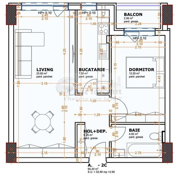 Oferta 2 camere decomadat  56 mp Tatarasi bloc nou pret puls tva - 2
