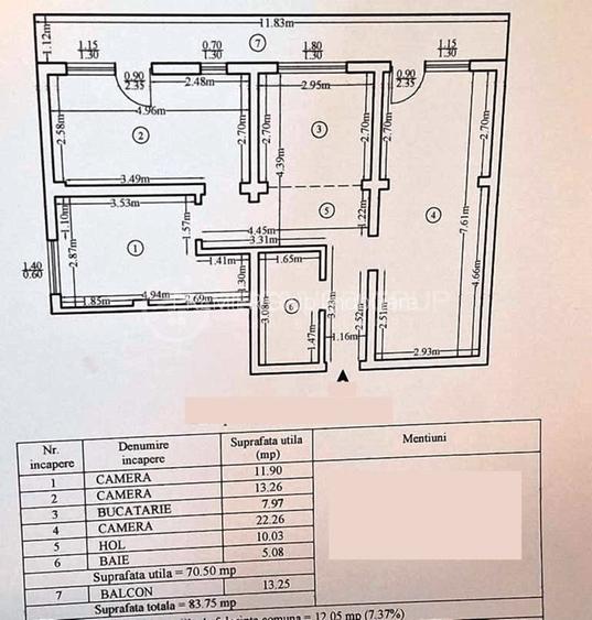 Etaj 1 I Apartament 3 camere 84mp - Canta I 2015, CT, mobilat & utilat - 12
