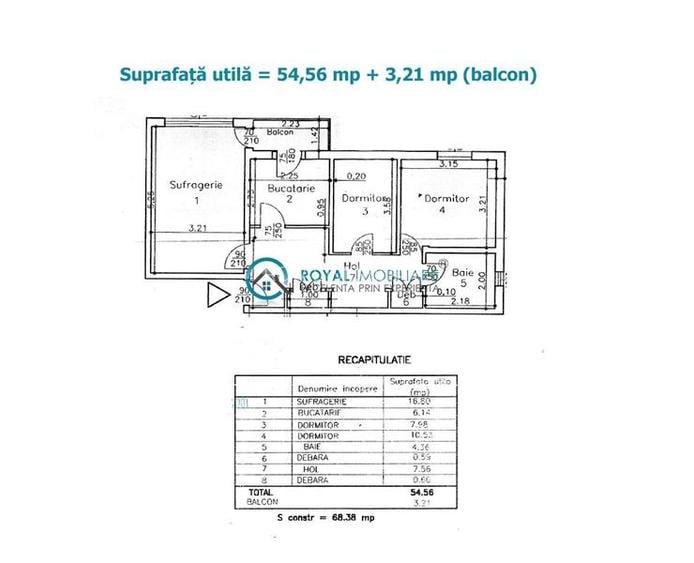 Royal Imobiliare  - Vanzare Apartament 3 camere zona 9 Mai - 15
