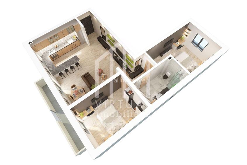 Ap. 3 camere 61.2 mp utili + balcon - LA ALB| zona Dna Stanca - 1