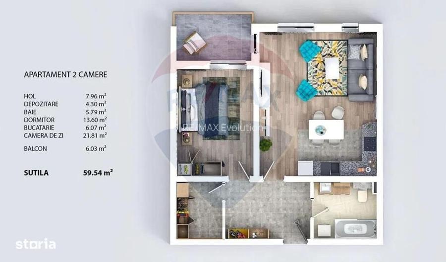 Comision 0 | Garsonieră cu grădină 39 mp Sanpetru Mall - 8