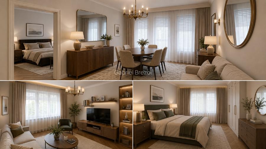 Apartament 3 camere parter in vila plus garsoniera demisol si curte. - 8