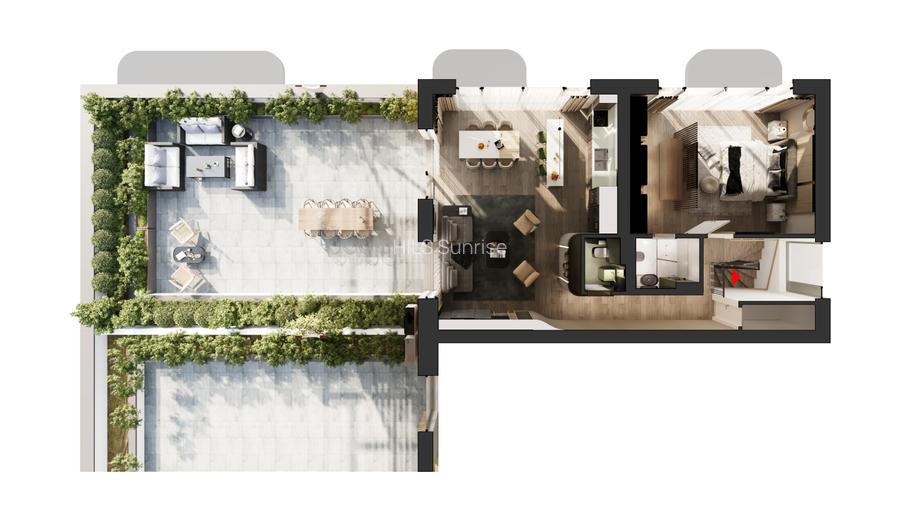 Duplex  cu terasa | Tip 3 | HILS Sunrise | Ansamblu cu Pre-certificare GREEN - 5