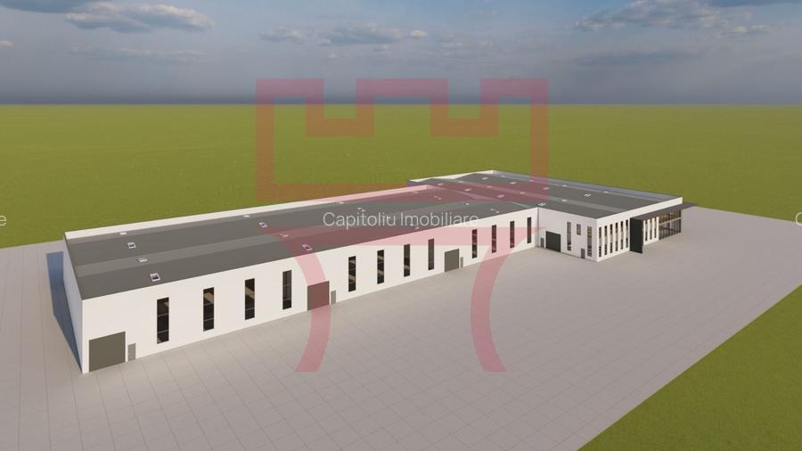 Teren  industrial 15000mp JUCU la drumul principal DN1C hala 6650mp - 3