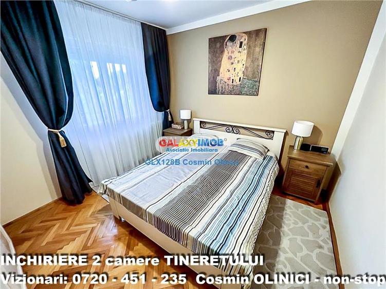 Inchiriere apartament 2 camere Tineretului vedere parc mobilat - 5