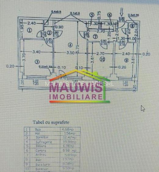 Mosilor / 5 min Metrou / Obor /  et1 1 / bl 1980 / - 11