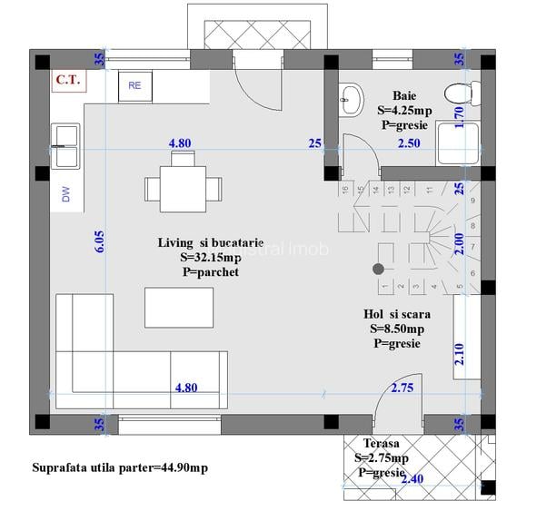 Apartament 4 camere 2 bai 93mp Parcare Capat Pacurari Valea Lupului - 3