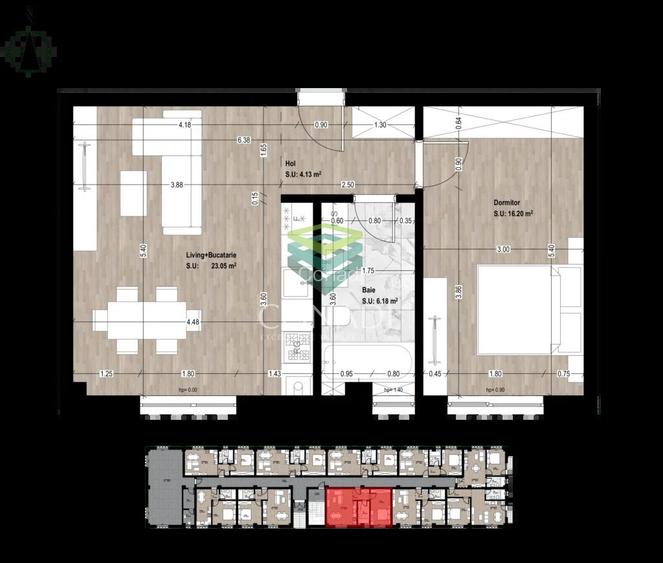 Apartament cu 2  camere// loc de parcare gratuit - 17