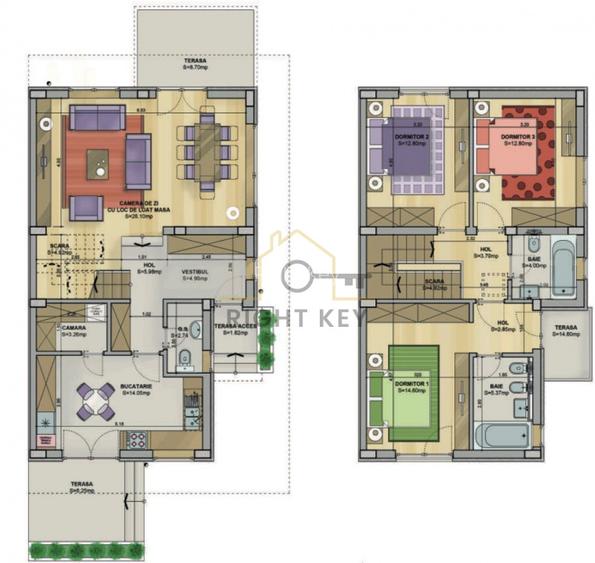 Oportunitate!Duplex 4 cam, 125mp, asfalt, toate utilitățile!Comision0% - 20