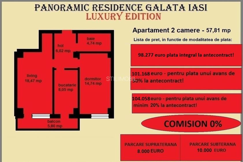 Apartament 2 camere de vanzare in Iasi, Galata, 57,81 mp, bloc nou - 2