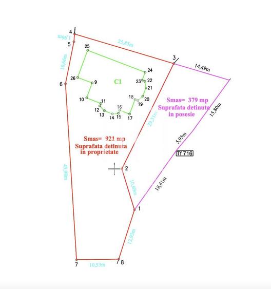 Casa individuala, 4 camere si teren de 921 mp - livada - 3