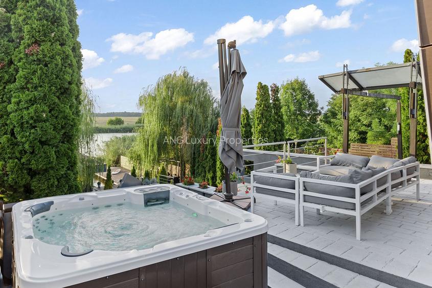 Vila Exclusivistă cu Deschidere la Lac, Piscină și Garaj pentru Barcă în Snagov - 7