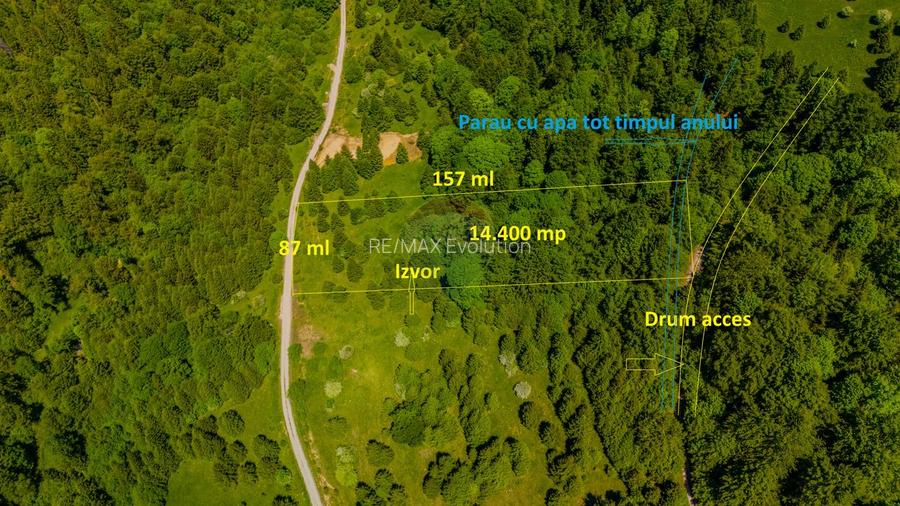 Teren extravlan 14,400mp Paraul Rece / Strada 3 brazi - 3