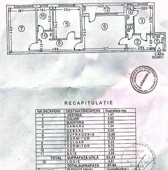 Apartament 3 camere bloc reabilitat Apusului, Pacii, Militari - 1