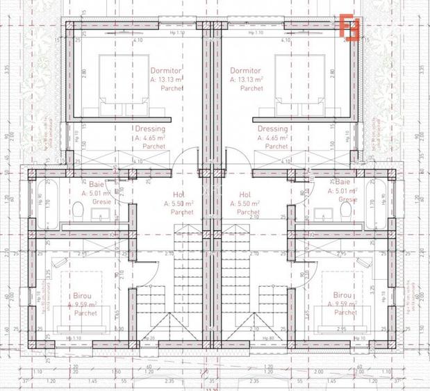 Duplex cu 3 camere si teren de 247 mp de vanzare in localitatea Sacalaz - 15