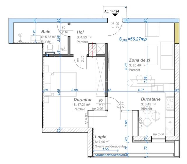 Apartamente cu 2 camere, langă British School, comision 0 - 2