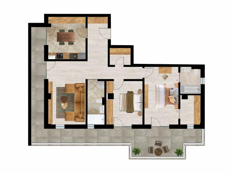 Penthouse cu terasa de 35 mp, parcare inclusa!