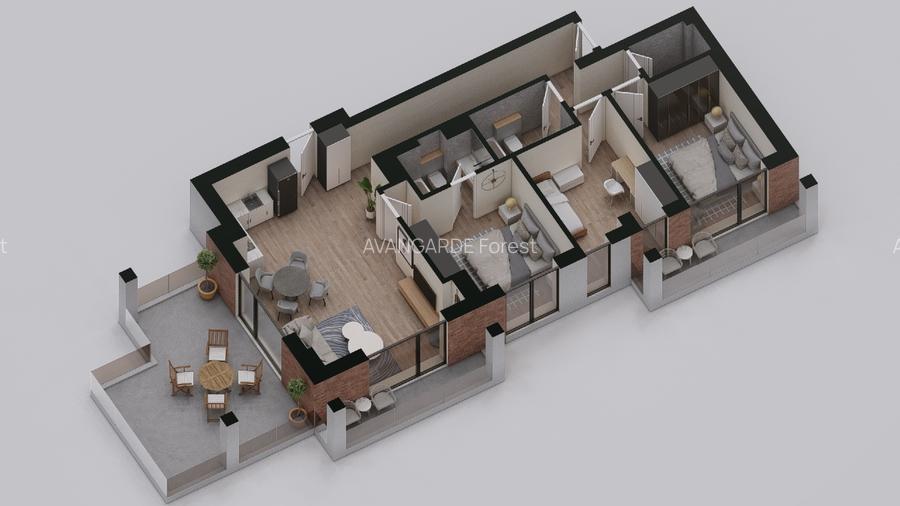 Apartament 4 Camere | 3m Înălțime | Ferestre Floor-to-Ceiling - AVANGARDE FOREST - 9