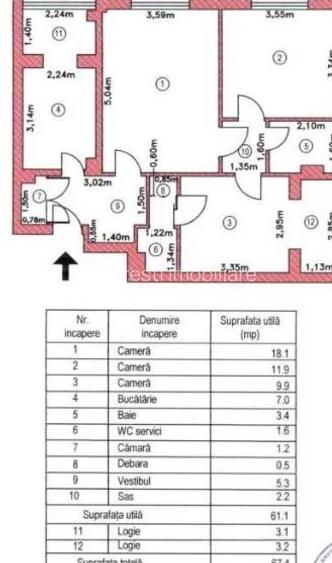 Apartament,3 Camere,Titan,Parc IOR,bl.reabilitat,Amenajat,2 bai,centrala,parcare - 7