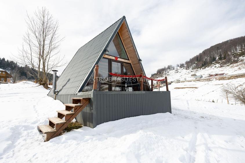 Teren 7,656 mp + Cabane tip A Frame, Fundata - 4