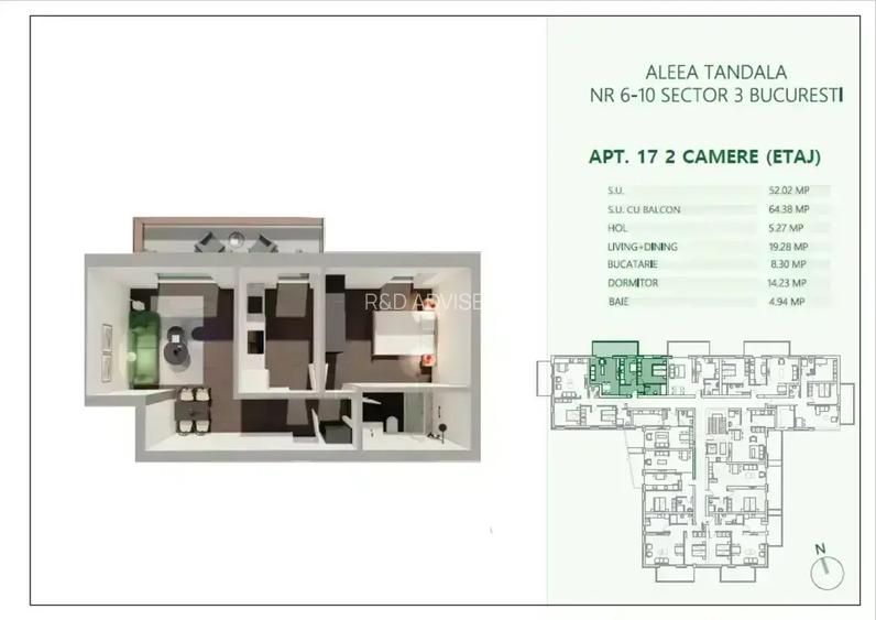 Apartament 2 camere Decomandat | 500 m Metrou Mihai Bravu | Comision 0 - 15