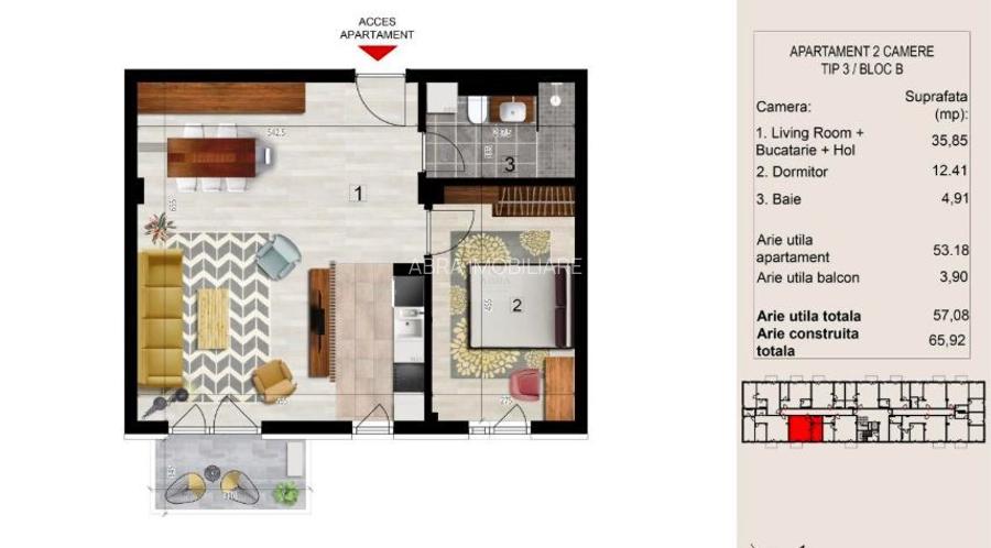 Apartament 2 camere vedere lac Baneasa - 4