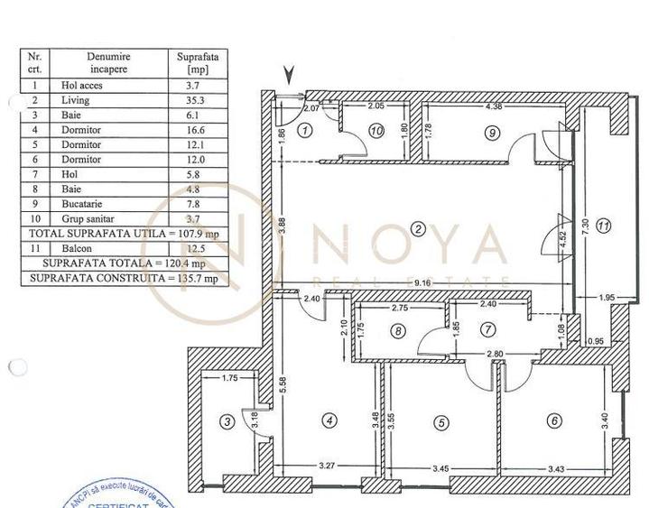 Apartament cu 4 camere de vanzare in One Cotroceni - parcare optional - 3