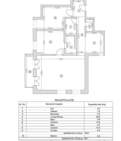 Apartament 3 Camere, 2 Bai, Balcon, in elegantul Cartier Armenesc - 17