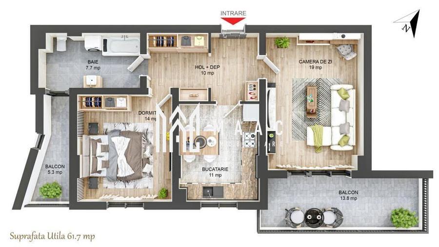 Apartament nou 2 camere I La cheie I 63 + 20 mp I Hipodrom - 5