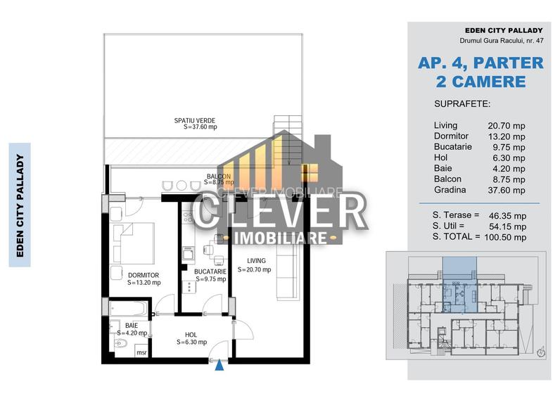 Apartament 2 camere cu gradina – Pallady, metrou Teclu - 3