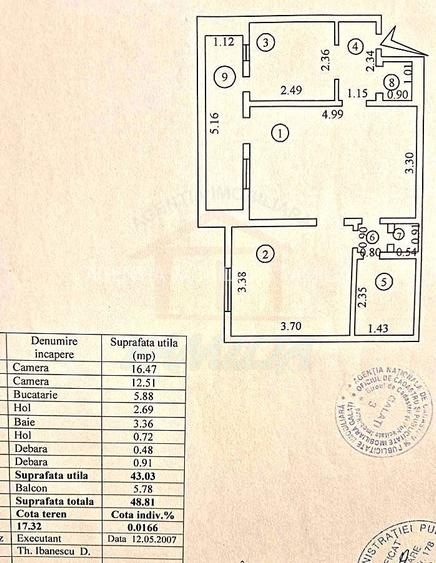Apartament 2 camere, etaj 3, în inima cartierului Tiglina 2 - 2