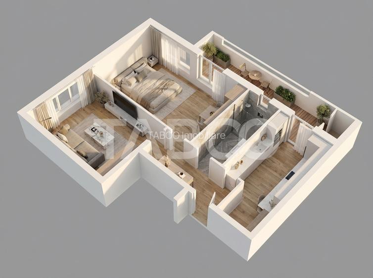 Apartament de vanzare 2 camere 41mp de gradina Doamna Stanca - 1
