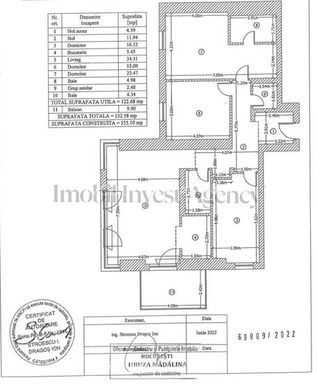 Apartament 4 camere de vânzare în One Herăstrău Towers mobilat. - 13