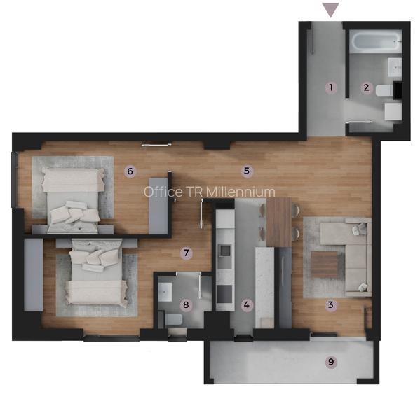 Apartament 3 Camere TIP A10, suprafață 79,74 m2, Zona Tatarasi-Venetia - 2