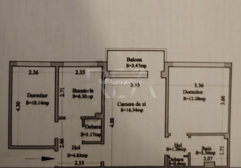 3 camere, et 1/4, anvelopat, 2 boxe 20mp-Apusului - 12