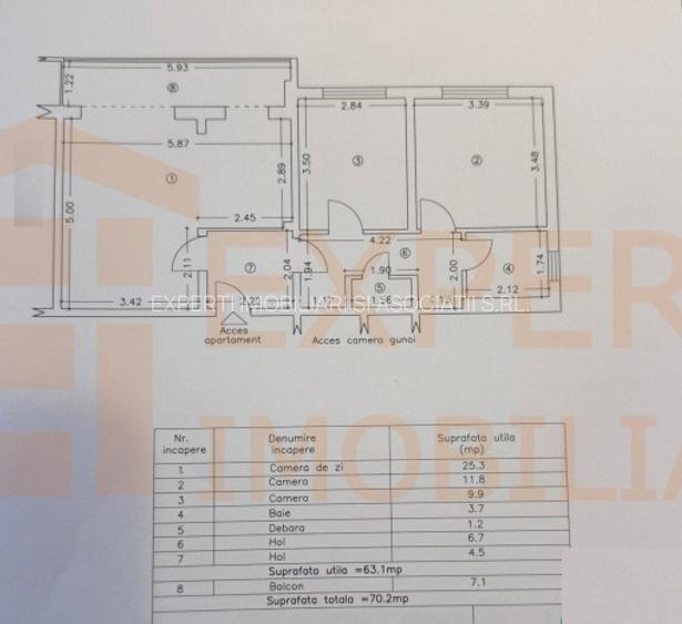 Apartament 3 camere de vanzare, situat in Zona Centrala - 12